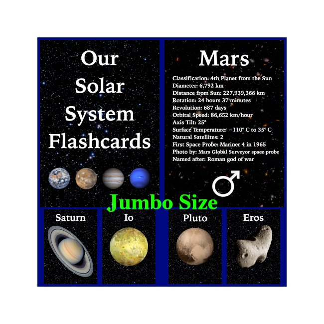 Solar System Flash Cards — Jumbo